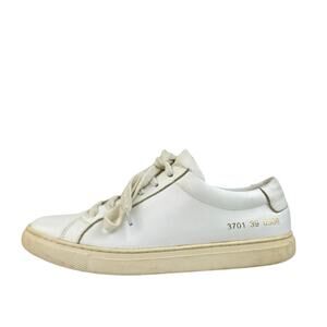 Common Projects Achillies Womens White Leather Lace Up Athletic Sneakers Shoes 7